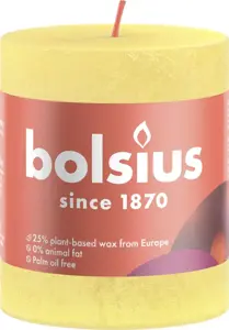 Bolsius Rustiek stompkaars Sunny Yellow - 8 x Ø6,8 cm