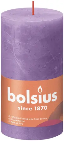 Bolsius Rustiek stompkaars Vibrant Violet - 13 x Ø6,8 cm