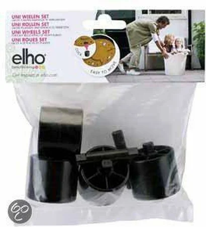 elho easy to move uni wieltjes set - zwart 