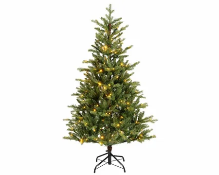 Everlands kunstkerstboom Alison pine LED 220 lampjes - 150cm - afbeelding 1