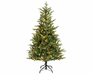 Everlands kunstkerstboom Alison pine LED 220 lampjes - 150cm - afbeelding 1