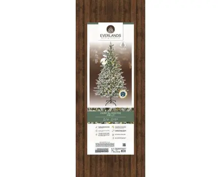 Everlands kunstkerstboom Alison pine snowy LED 560 lampjes - 240cm - afbeelding 2