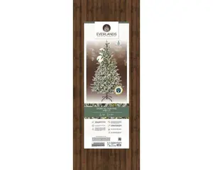 Everlands kunstkerstboom Alison pine snowy LED 560 lampjes - 240cm - afbeelding 2