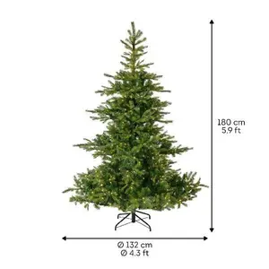 Everlands kunstkerstboom Grandis fir micro LED 400 lampjes - 180cm - afbeelding 7