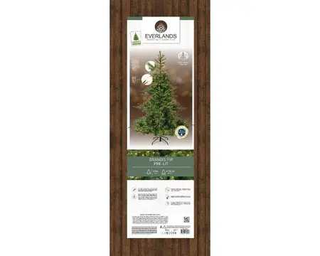 Everlands kunstkerstboom Grandis fir micro LED 400 lampjes - 180cm - afbeelding 2