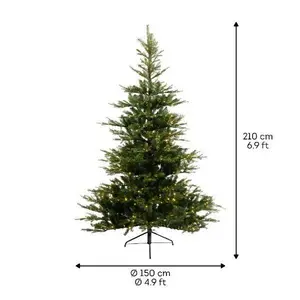 Everlands kunstkerstboom Grandis fir micro LED 550 lampjes - 210cm - afbeelding 7