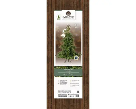 Everlands kunstkerstboom Grandis fir micro LED 550 lampjes - 210cm - afbeelding 2