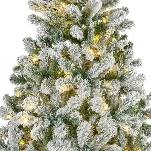 Everlands kunstkerstboom Imperial pine snowy LED 260 lampjes - 180cm - afbeelding 4