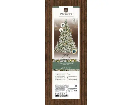 Everlands kunstkerstboom Imperial pine snowy LED 380 lampjes - 210cm - afbeelding 2