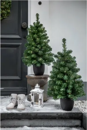 Everlands kunstkerstboom Imperial potted tree LED 80 lampjes - 120cm - afbeelding 3