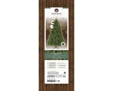 Everlands kunstkerstboom Malmo spruce LED 320 lampjes - 180cm - afbeelding 2