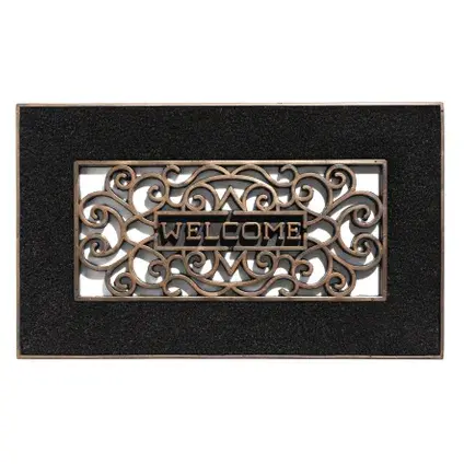 Hamat Deurmat Mathara Welcome Black - 45x75 cm