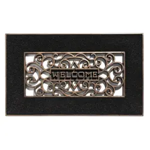 Hamat Deurmat Mathara Welcome Black - 45x75 cm