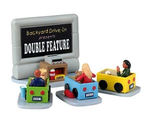 Lemax Backyard drive-in - set van 4