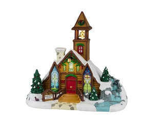 Lemax Bear Creek Chapel - battery operated