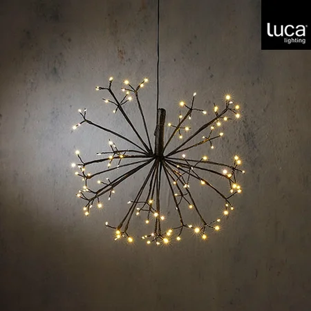 Luca Lighting LED dandelion (paardenbloem) hanglamp - zwart - afbeelding 2