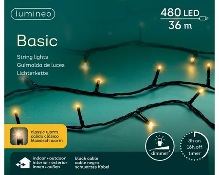 Lumineo LED basic lights steady - klassiek warm - buiten - 3600cm - afbeelding 6