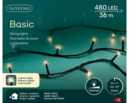 Lumineo LED basic lights steady - warm wit - buiten - 3600cm - afbeelding 6