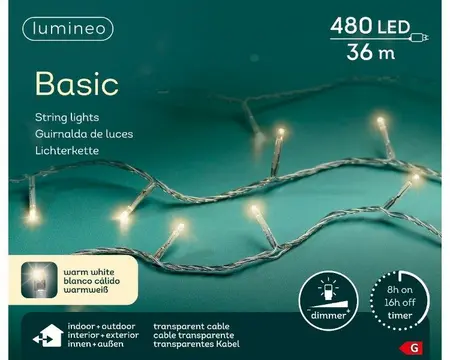 Lumineo LED basic lights steady - warm wit - buiten - 3600cm - afbeelding 6