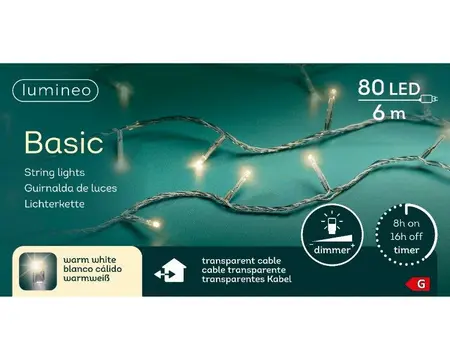 Lumineo LED basic lights steady - warm wit - buiten - 600cm - afbeelding 6