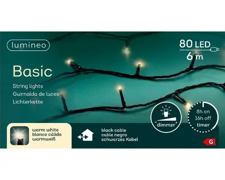 Lumineo LED basic lights steady - warm wit - buiten - 600cm - afbeelding 6