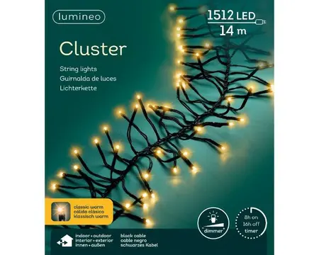 Lumineo LED cluster lights steady - klassiek warm - buiten - 1400cm - afbeelding 6