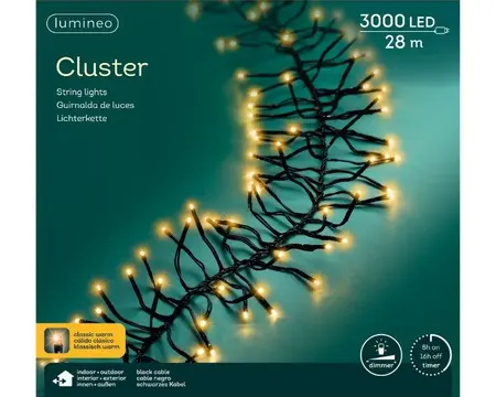 Lumineo LED cluster lights steady - klassiek warm - buiten - 2800cm - afbeelding 6