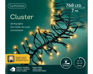 Lumineo LED cluster lights steady - klassiek warm - buiten - 700cm - afbeelding 6