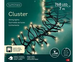 Lumineo LED cluster lights steady - warm wit - buiten - 700cm - afbeelding 8