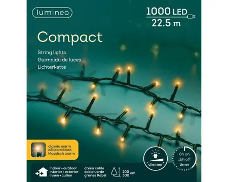 Lumineo LED compact lights steady - klassiek warm - buiten - 2250cm - afbeelding 3