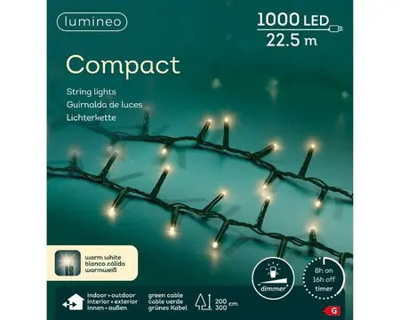 Lumineo LED compact lights steady - warm wit - buiten - 2250cm - afbeelding 8