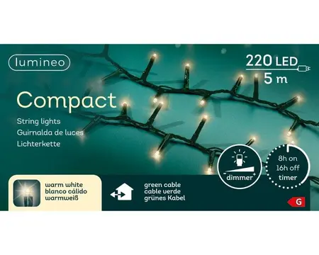 Lumineo LED compact lights steady - warm wit - buiten - 240cm - afbeelding 6