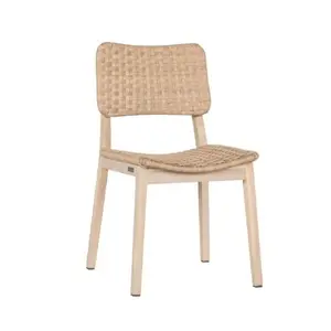 Max & Luuk Charlotte tuinstoel aged teak finish - linen