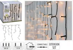 IJspegelverlichting uitbreiding 100 lampjes - warm-wit