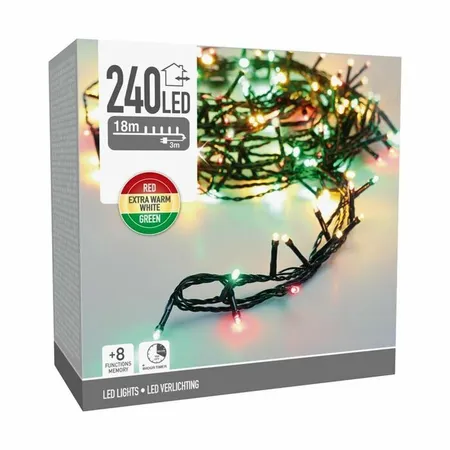 Verlichting - rood, extra warm wit, groen - 240 LED - afbeelding 1