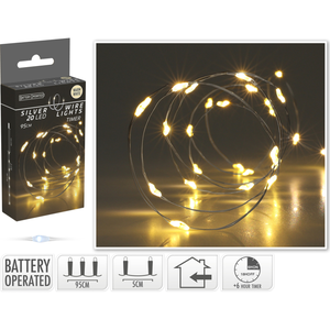 Wire lights silver - 20 LED