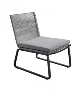 YOI Kome lounge stoel zwart/donkergrijs incl. kussen