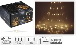 Zilverdraad 100 lamps led - warm wit